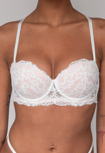NEW2610 Witte Kanten Push-Up Balconette BH