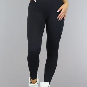 NEW2610 Zwarte Grove Rib Sport Legging