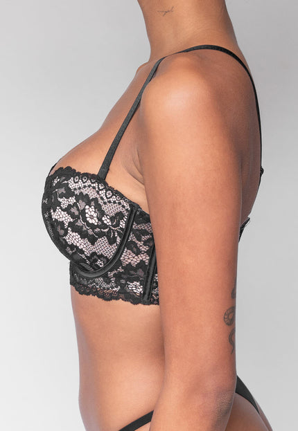 NEW2610 Zwarte Kanten Push-Up Balconette BH