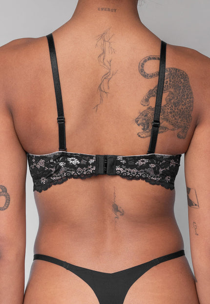 NEW2610 Zwarte Kanten Push-Up Balconette BH