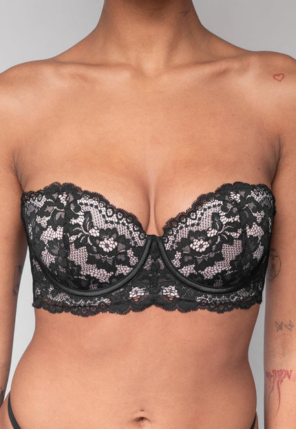 NEW2610 Zwarte Kanten Push-Up Balconette BH