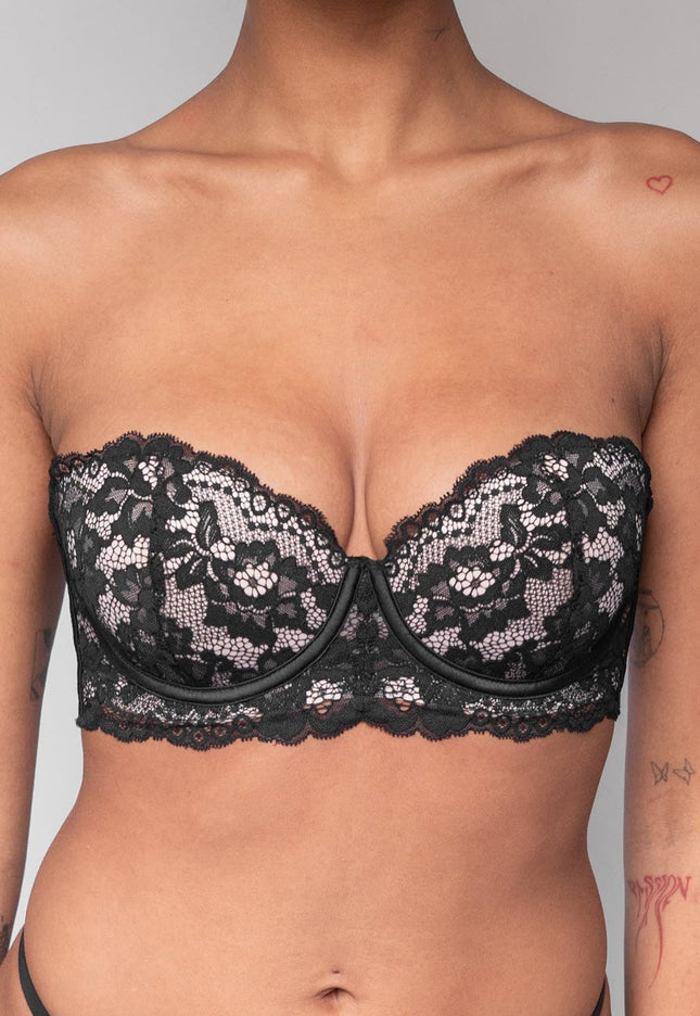 NEW2610 Zwarte Kanten Push-Up Balconette BH