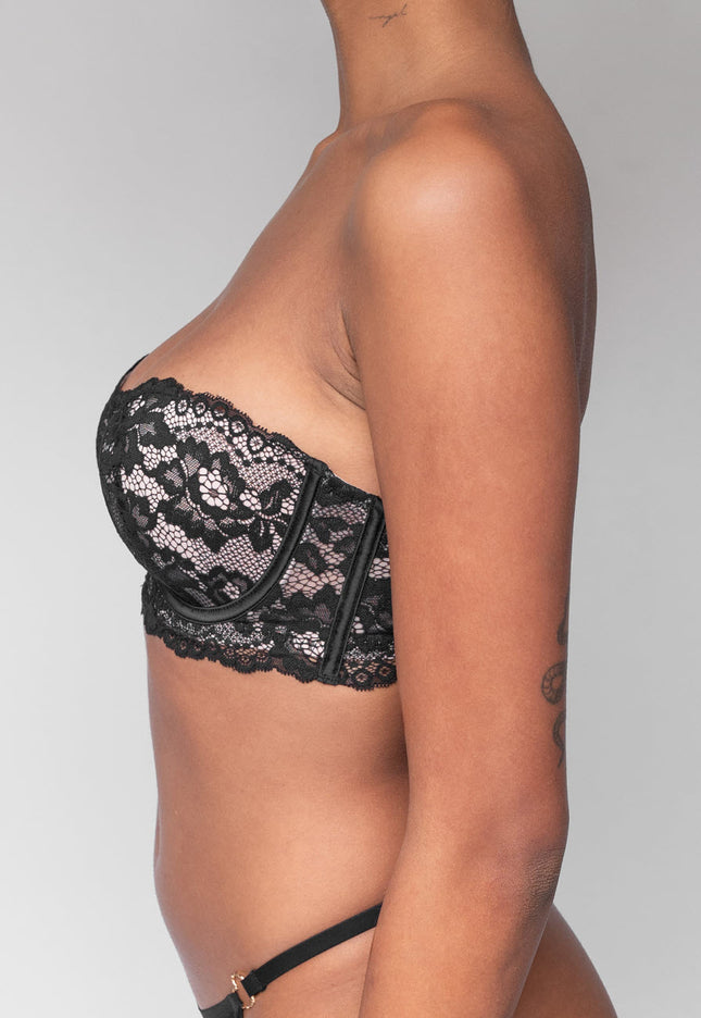 NEW2610 Zwarte Kanten Push-Up Balconette BH