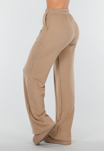 NEW261125 Beige Stretch Fleece Broek