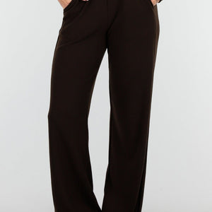 NEW261125 Bruine Stretch Fleece Broek