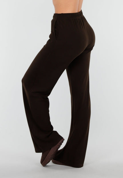 NEW261125 Bruine Stretch Fleece Broek