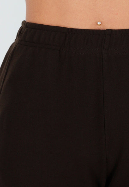 NEW261125 Bruine Stretch Fleece Broek