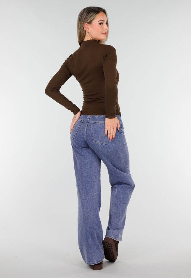 NEW261125 Bruine Stretch Top