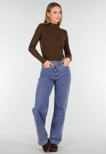 NEW261125 Bruine Stretch Top