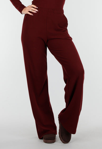 NEW261125 Burgundy Stretch Fleece Broek