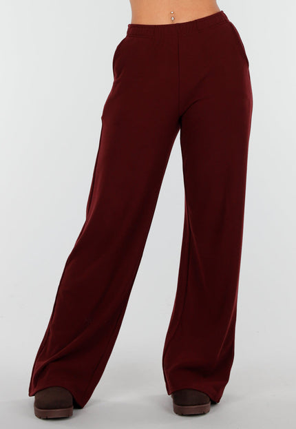 NEW261125 Burgundy Stretch Fleece Broek