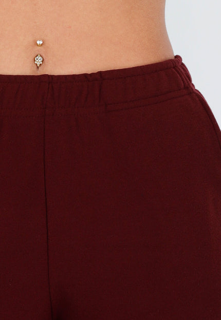 NEW261125 Burgundy Stretch Fleece Broek