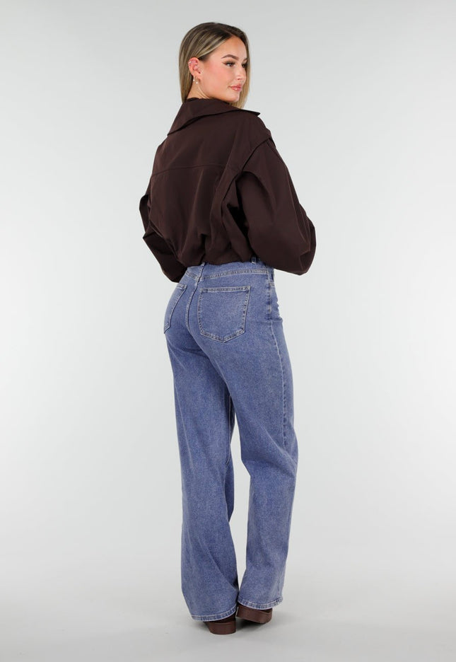 NEW261125 Donkerbruin Cropped Jasje