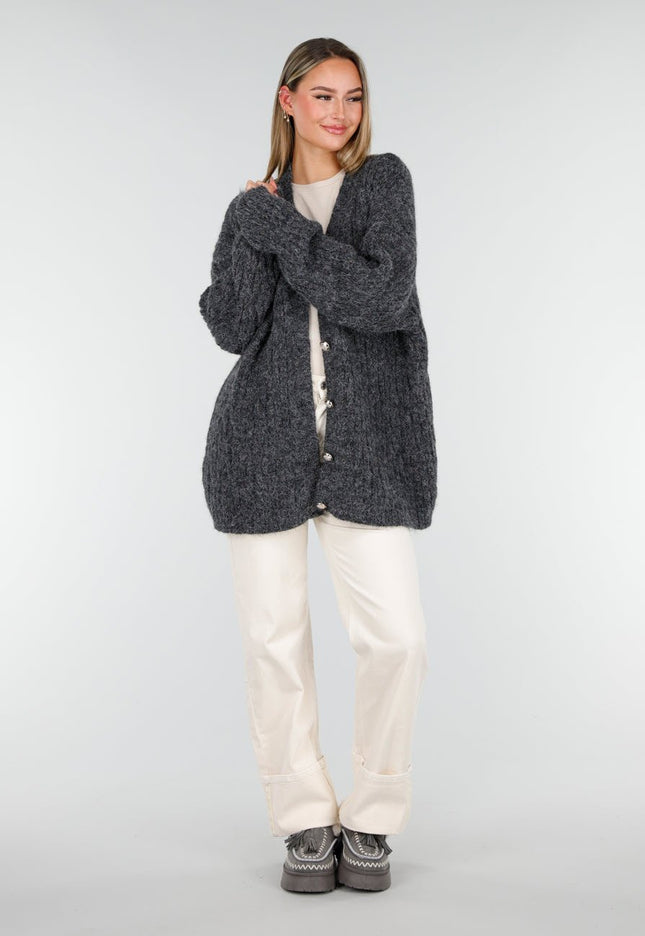 NEW261125 Grijze Sherpa Pantoffels