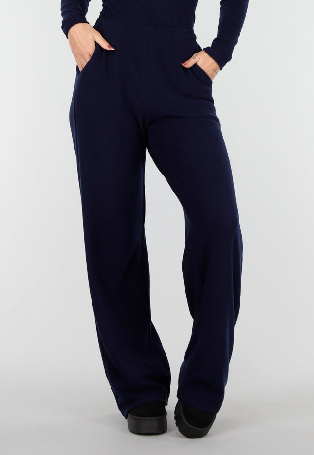 NEW261125 Navy Stretch Fleece Broek