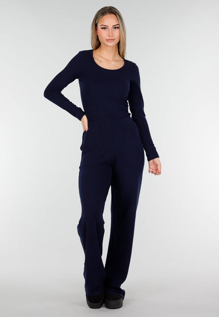 NEW261125 Navy Stretch Fleece Broek