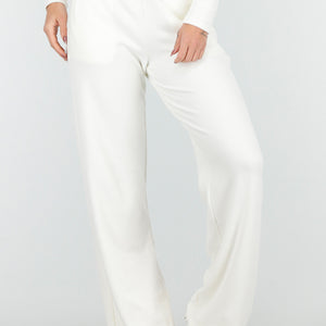 NEW261125 Witte Fleece Stretch Broek