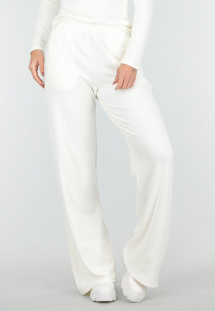 NEW261125 Witte Fleece Stretch Broek