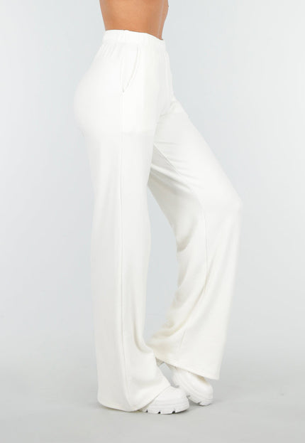 NEW261125 Witte Fleece Stretch Broek