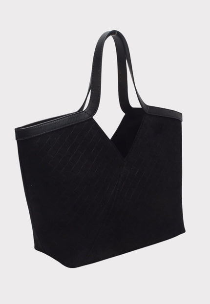 NEW261125 Woven Suede Shopper