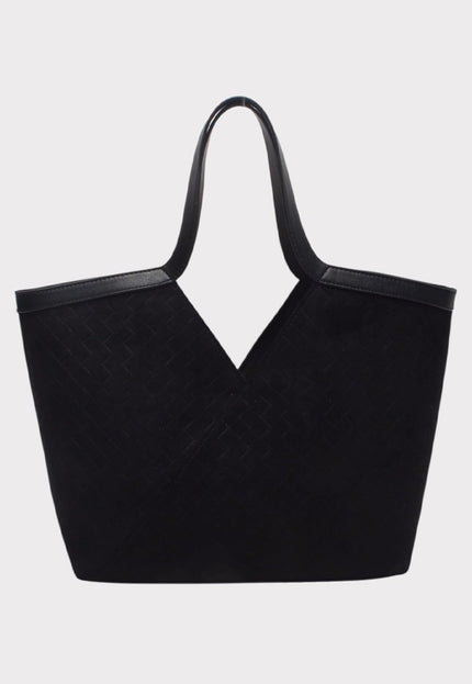 NEW261125 Woven Suede Shopper