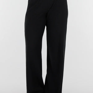 NEW261125 Zwarte Fleece Stretch Broek