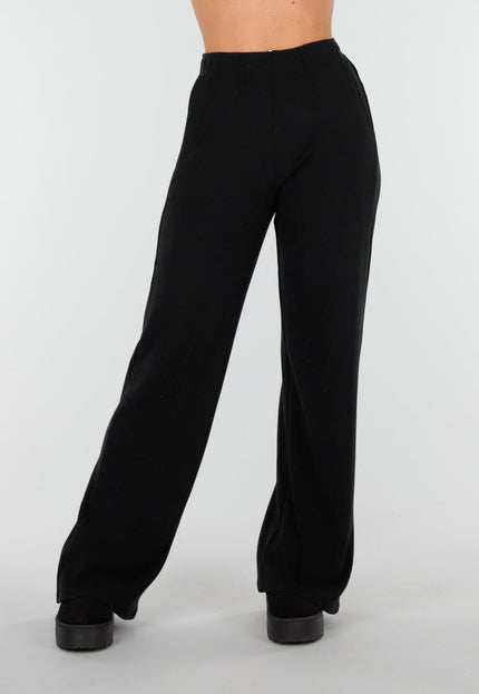 NEW261125 Zwarte Fleece Stretch Broek