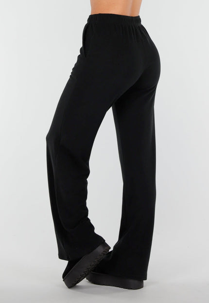 NEW261125 Zwarte Fleece Stretch Broek