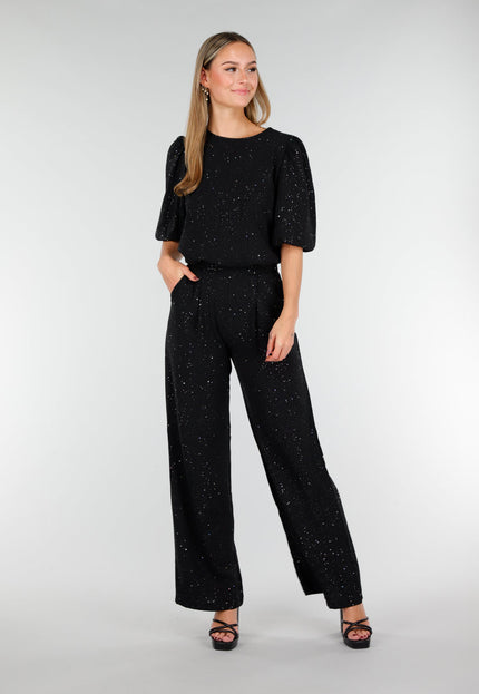 Zwarte Galaxy Glitter Top