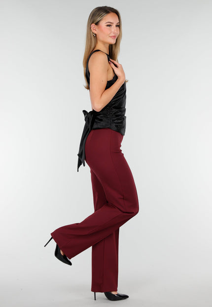 OP=OP.AV.12 Zwarte Stretch Satijnen Top met Pads