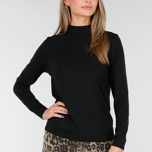 NEW261125 Zwarte Stretch Top