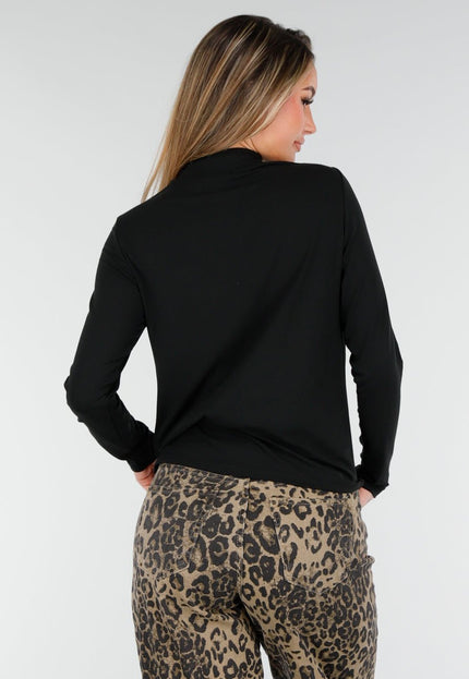 NEW261125 Zwarte Stretch Top