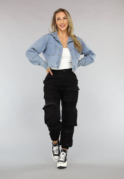 OP=OP.05.NL Blauwe Korte Denim Blouse