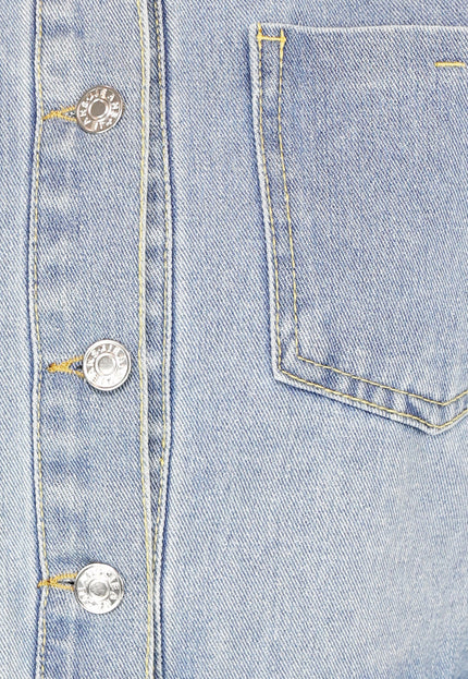 OP=OP.05.NL Blauwe Korte Denim Blouse