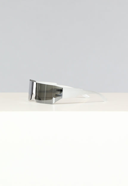 NEW2703 Witte Festival Bril met Spiegelglas