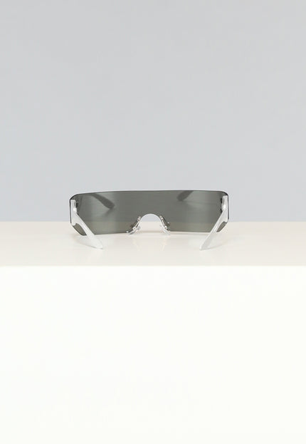 NEW2703 Witte Festival Bril met Spiegelglas