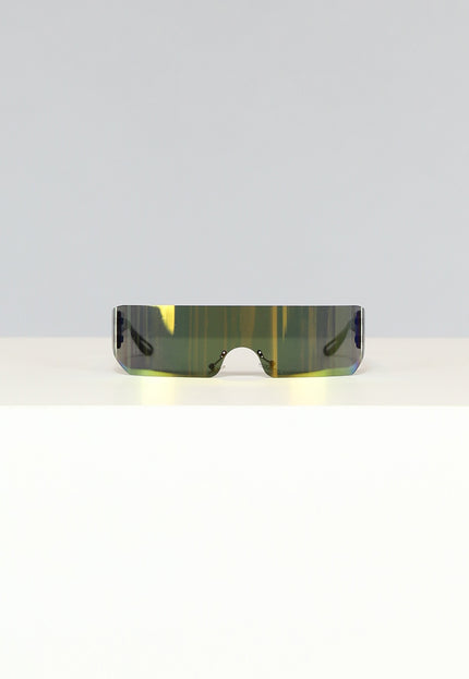 NEW2703 Zwarte Rave Bril met Spiegelglas