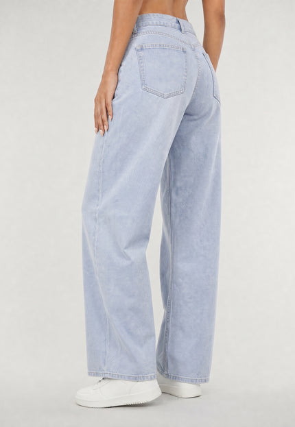 NEW270526 Blauwe Balloon Jeans met Plooien