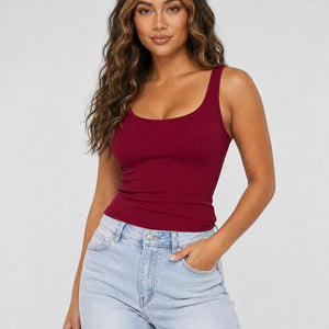 NEW270526 Bordeaux Rib Hemdje met Stretch