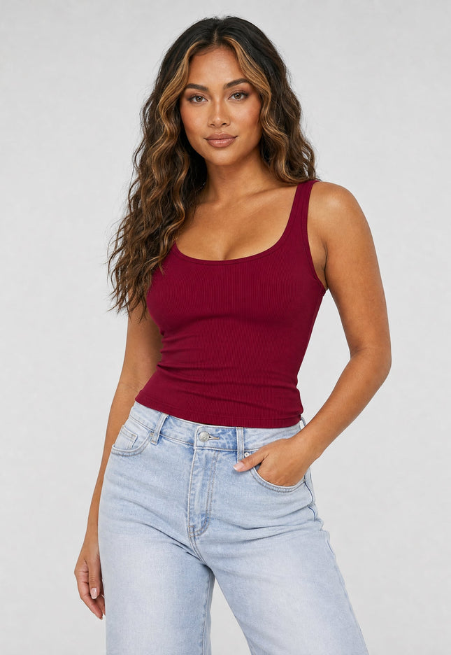 NEW270526 Bordeaux Rib Hemdje met Stretch