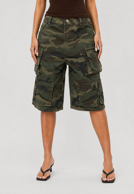 NEW270526 Camouflage Cargo Bermuda Short