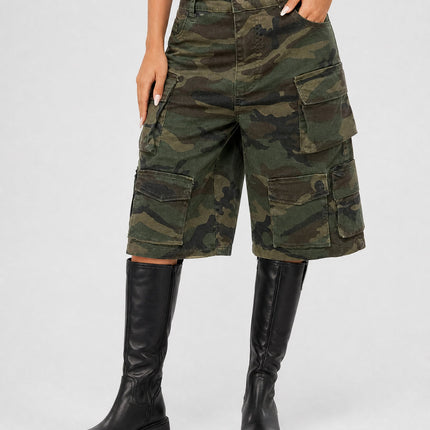 NEW270526 Camouflage Cargo Bermuda Short