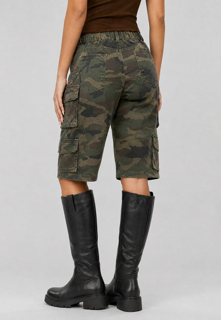 NEW270526 Camouflage Cargo Bermuda Short