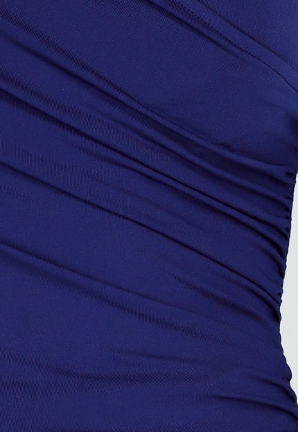 NEW270825 Blauwe Top met Overslaghals