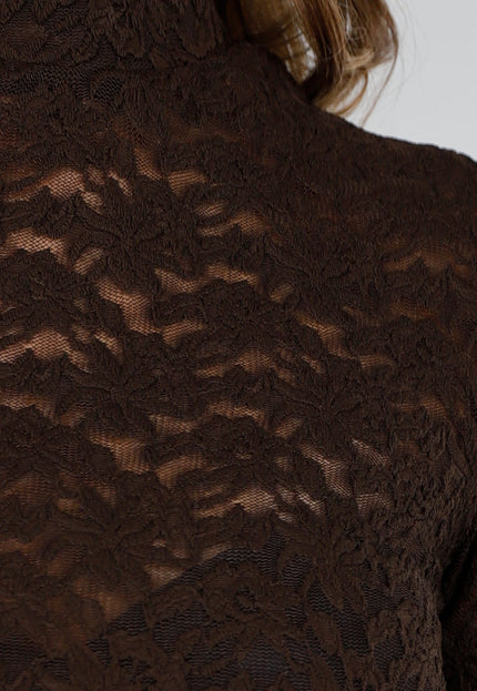 OP=OP.07.NL Bruine Kanten Top met Col