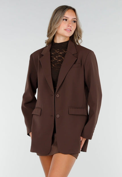 NEW270825 Bruine Oversized Blazer