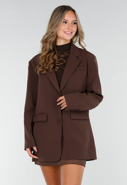 NEW270825 Bruine Oversized Blazer