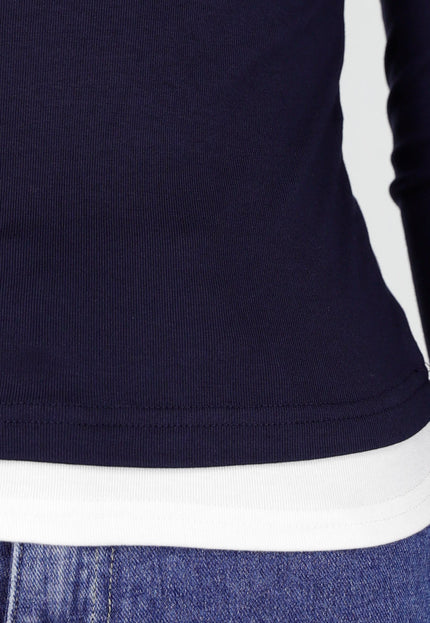 NEW270825 Donkerblauwe Longsleeve