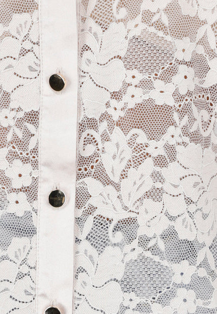 OP=OP.03.S Kanten Blouse met Satijn