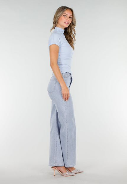 NEW270825 Lichtblauwe Top met Col